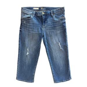 KUT From The Kloth Jeans Natalie Crop Pants Capri Blue Denim Women’s Size 6
